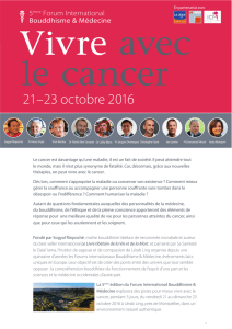 Vivre avec le cancer 21–23 octobre 2016