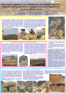 Paysages, géosites et patrimoine géologique dans le Massif