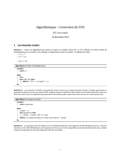 Algorithmique - Correction du TD3