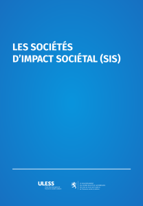 les sociétés d`impact sociétal (sis)