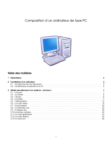 Composition d`un ordinateur de type PC