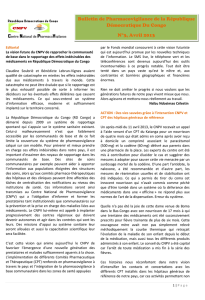 Bulletin de Pharmacovigilance de la République