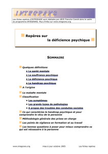 Repères sur la déficience psychique - Handi-Pacte Franche