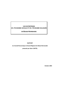 LES ENTREPRISES DE L`ÉCONOMIE SOCIALE ET DE L