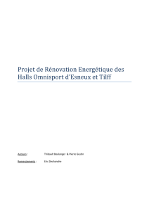 Projet de Rénovation Energétique des Halls Omnisport d`Esneux et