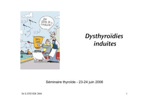 dysthyroidie induites