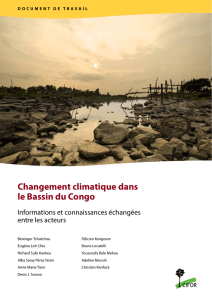 changement climatique dans le Bassin du congo
