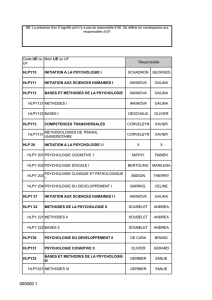 liste des responsables UE Licence et M1 en Psycho FICHIER A