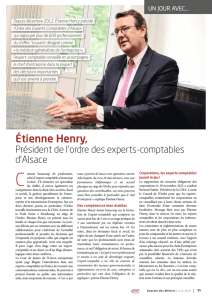 Etienne Henry, président de l`Ordre des experts