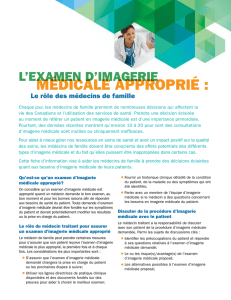 Examen d`imagerie médicale approprié