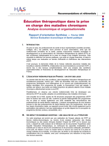 Éducation thérapeutique dans la prise en charge des maladies