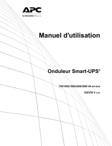 Manuel d`utilisation Onduleur Smart-UPS