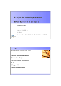 Projet de développement Introduction à Eclipse