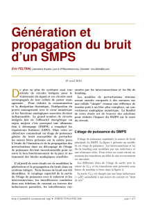 G ´en ´eration et propagation du bruit d`un SMPS
