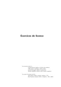 Exercices de licence