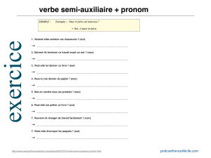 verbe semi-auxiliaire + pronom