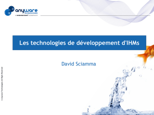 Les technologies de développement d`IHMs