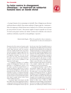 La lutte contre le changement climatique : un impératif de