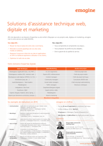 Solutions d`assistance technique web, digitale et marketing