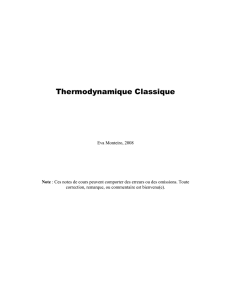 Thermodynamique Classique - Groupe des Sciences de l`Atmosphère