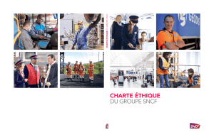 CHARTE ÉTHIQUE DU GROUPE SNCF