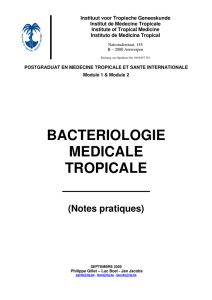 bacteriologie medicale tropicale