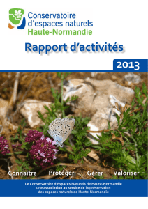 Rapport d`activités 2013 - Conservatoire d`Espaces Naturels de