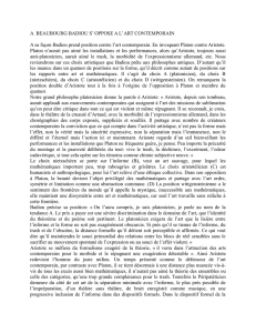LIRE le texte complet A Beaubourg, Alain Badiou s