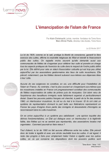 22022017 - L`émancipation de l`islam de France