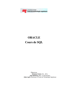 Cours de SQL d`Oracle
