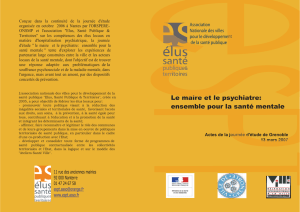 Le maire et le psychiatre: ensemble pour la santé mentale Le maire