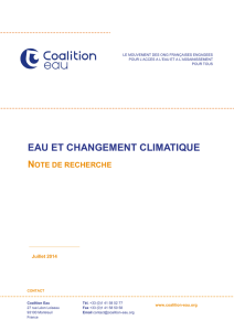 eau et changement climatique