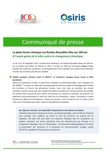 Plate-forme chimique de Roussillon 1er communiqué de presse 30