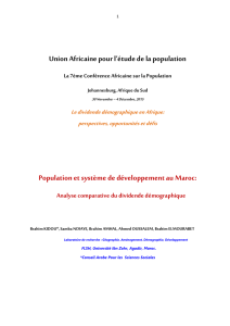 Union Africaine pour l`étude de la population Population et système