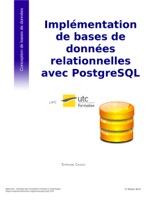 Implémentation de bases de données relationnelles avec PostgreSQL