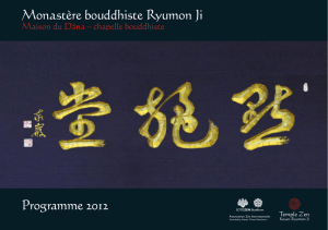 Programme 2012 Monastère bouddhiste Ryumon Ji