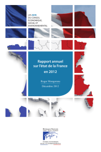 Rapport annuel sur l`état de la France en 2012