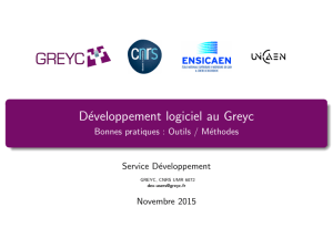 Développement logiciel au Greyc