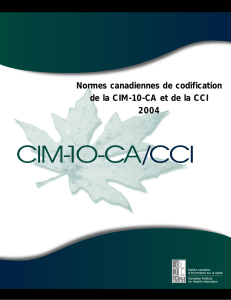 Normes canadiennes de codification de la CIM-10