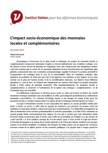 L`impact socio-économique des monnaies locales et complémentaires