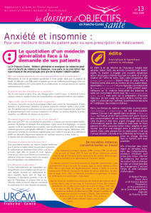 Anxiété et insomnie - FMC Franche