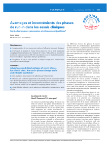 Avantages et inconvénients des phases de run