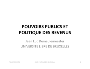 POUVOIRS PUBLICS ET POLITIQUE DES REVENUS