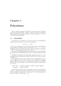 Polynomes