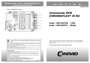 Commande RVB CHROMOFLEX® III RC Code