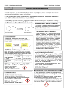 Synthèse de l`acide benzoïque