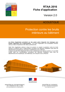 Protection contre les bruits intérieurs au bâtiment