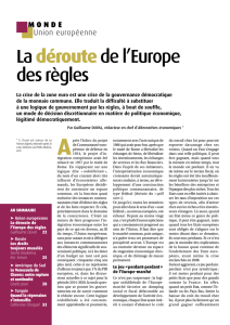 La déroute de l`europe des règles