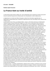 La France tient au traité d`amitié: Toute l`actualité sur liberte