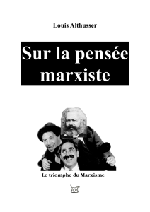 Louis Althusser = Sur la pensée marxiste